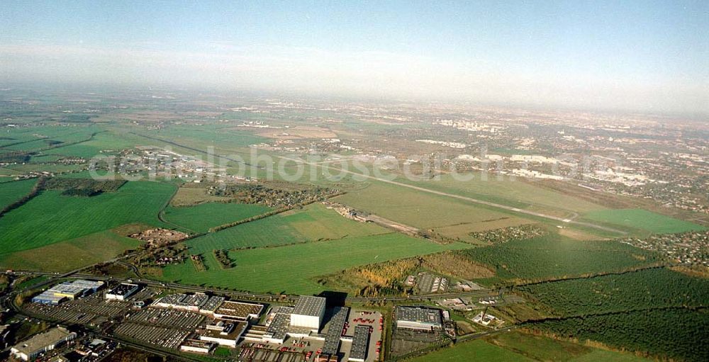 Aerial image Schönefeld / Brandenburg - Ortschaften und Umgebung des künftigen Großflughafens Berlin - Schönefeld.