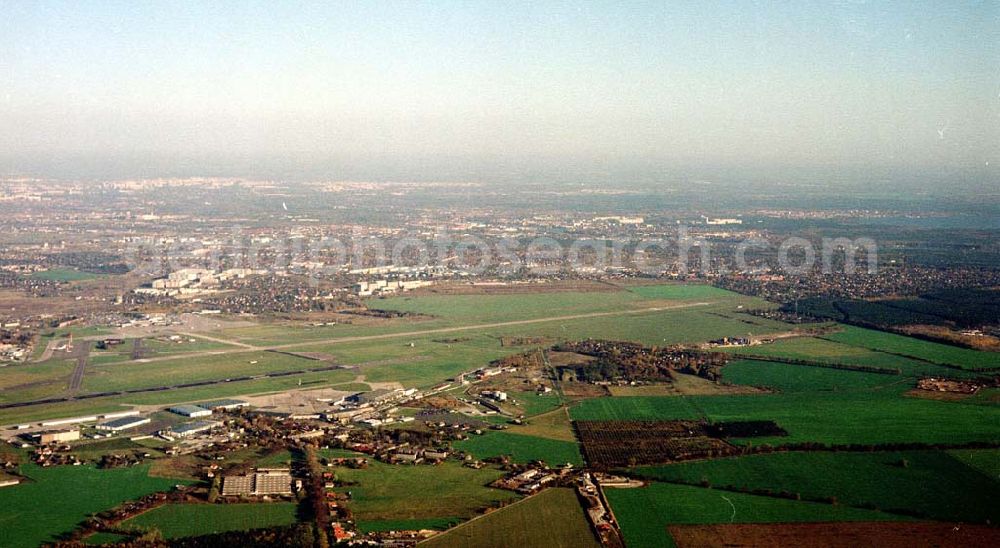 Schönefeld / Brandenburg from above - Ortschaften und Umgebung des künftigen Großflughafens Berlin - Schönefeld.