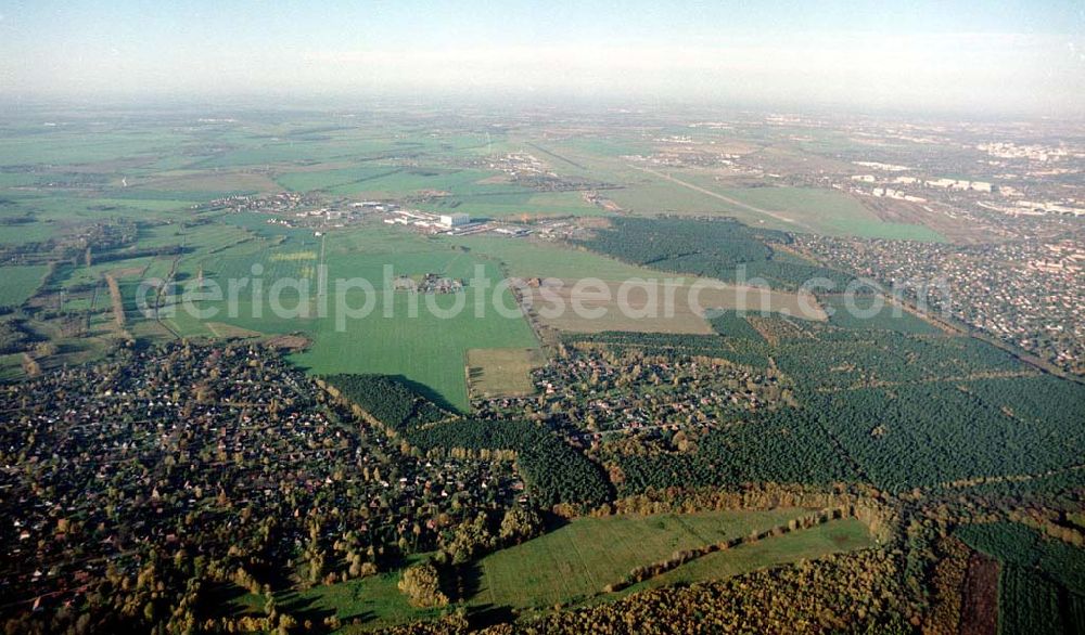 Aerial photograph Schönefeld / Brandenburg - Ortschaften und Umgebung des künftigen Großflughafens Berlin - Schönefeld.