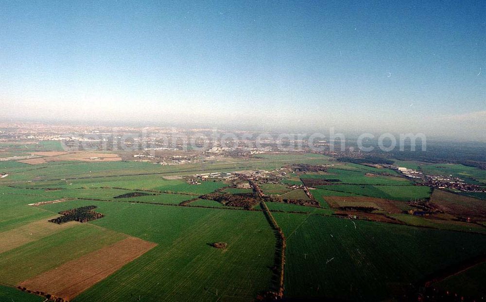 Schönefeld / Brandenburg from above - Ortschaften und Umgebung des künftigen Großflughafens Berlin - Schönefeld.