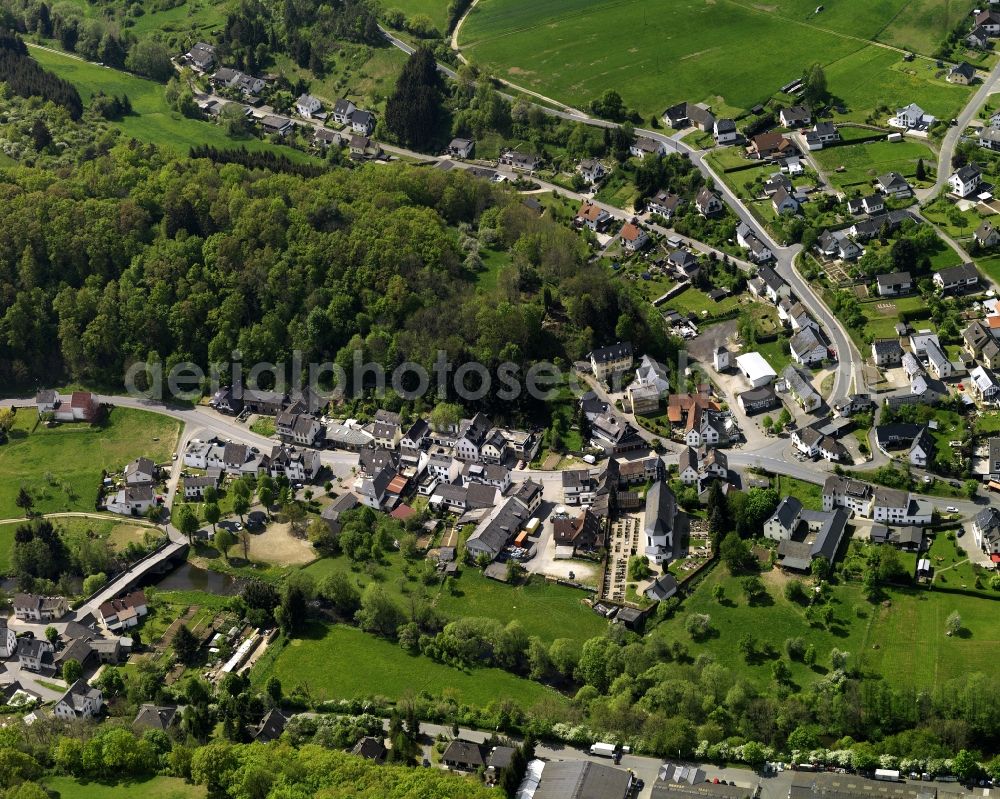 Aerial image Antweiler - View of Antweiler in the county Ahrweiler in Rhineland-Palatinate. The village is near the Ahrgebirge