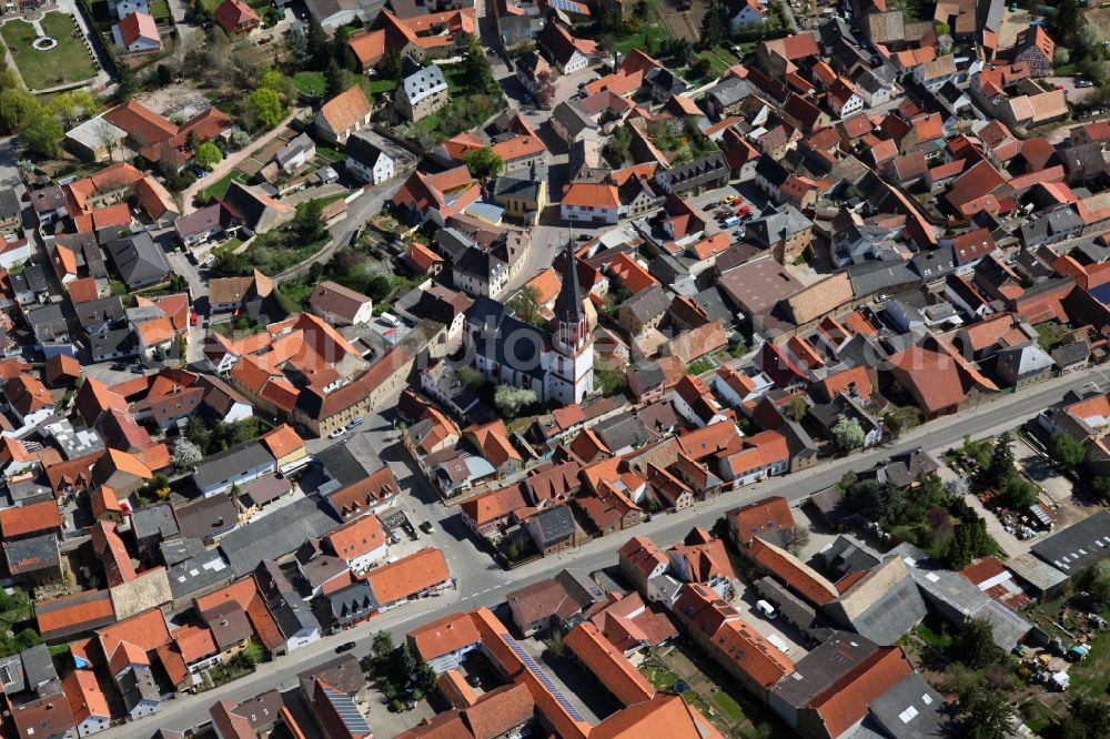 Armsheim from the bird's eye view: Townscape Armsheim in the Alzey-Worms in Rhineland-Palatinate