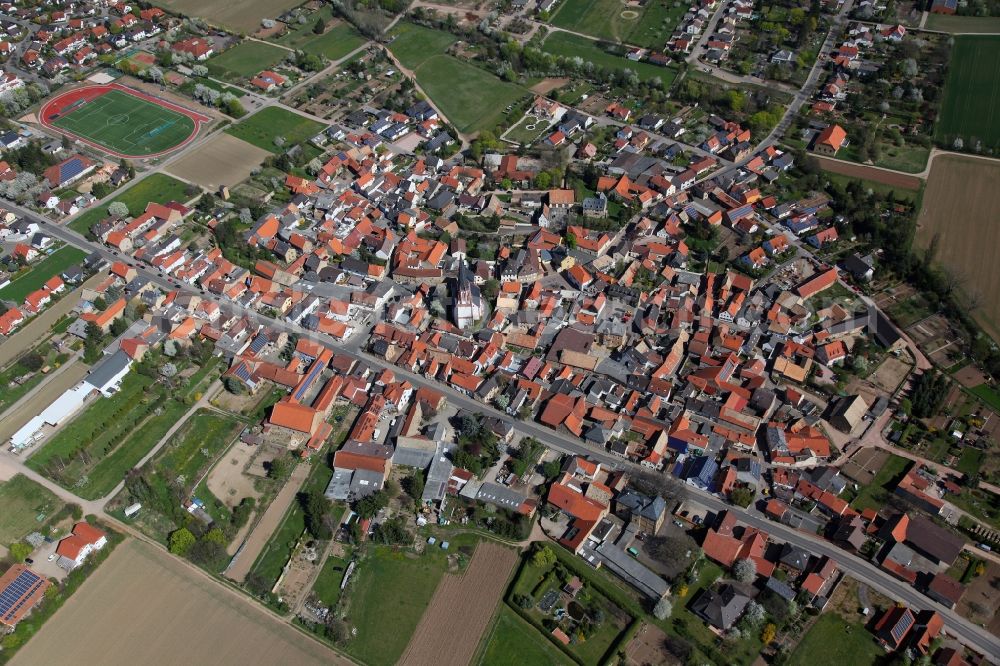 Aerial photograph Armsheim - Townscape Armsheim in the Alzey-Worms in Rhineland-Palatinate