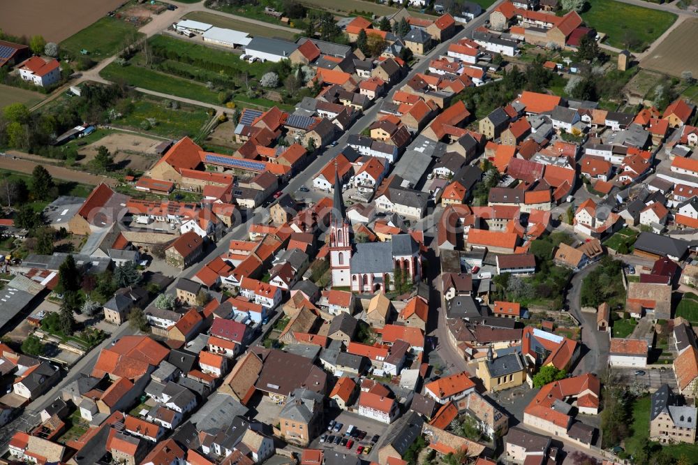 Aerial image Armsheim - Townscape Armsheim in the Alzey-Worms in Rhineland-Palatinate