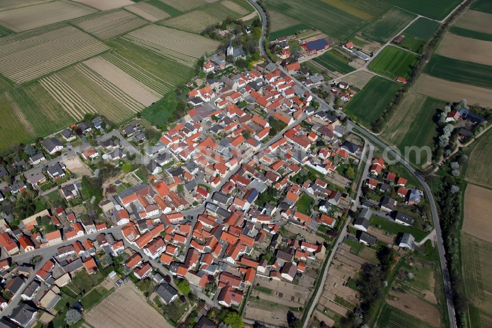 Aerial photograph Gabsheim - Townscape Gabsheim in Rhineland-Palatinate