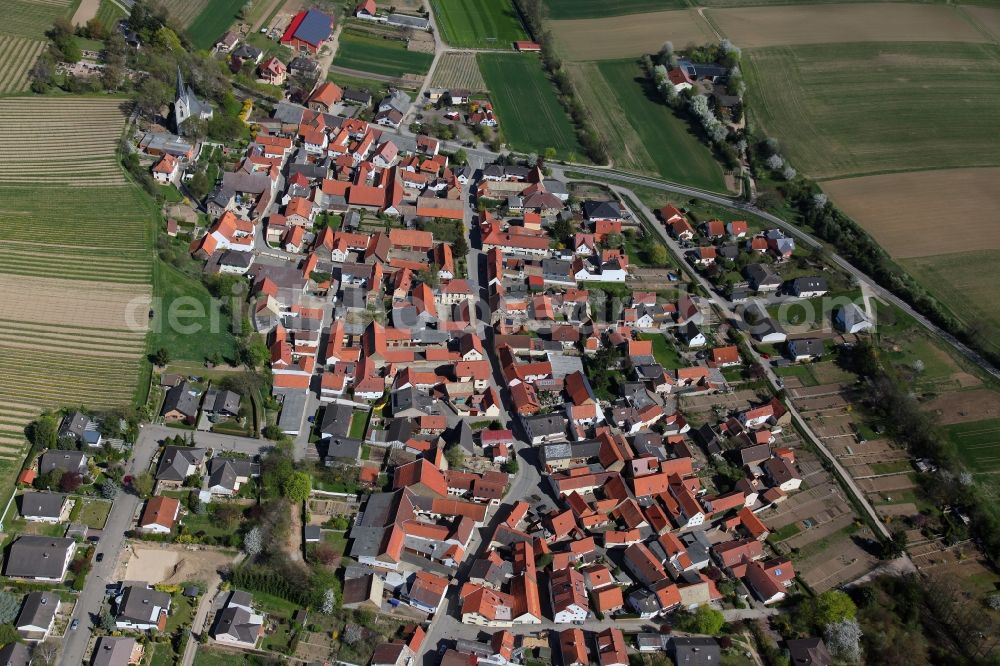 Aerial photograph Gabsheim - Townscape Gabsheim in Rhineland-Palatinate