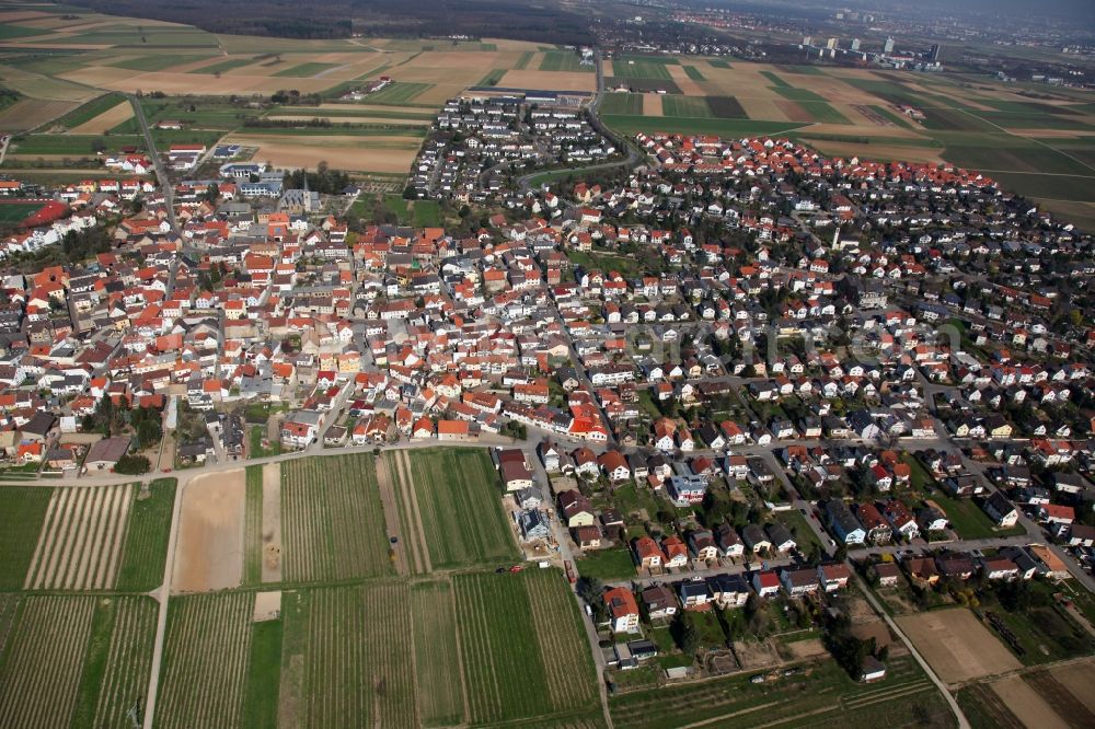 Aerial photograph Ober-Olm - Views of the local community Ober-Olm in Mainz-Bingen district in Rhineland-Palatinate