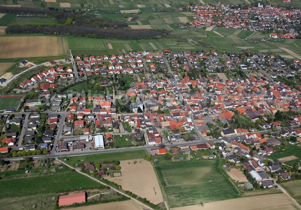 Partenheim from the bird's eye view: Townscape Partenheim in Rhineland-Palatinate