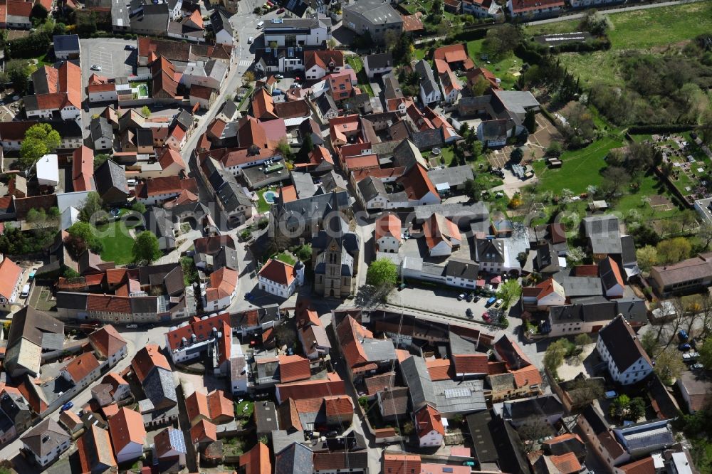 Aerial image Saulheim - Townscape Saulheim in Rhineland-Palatinate