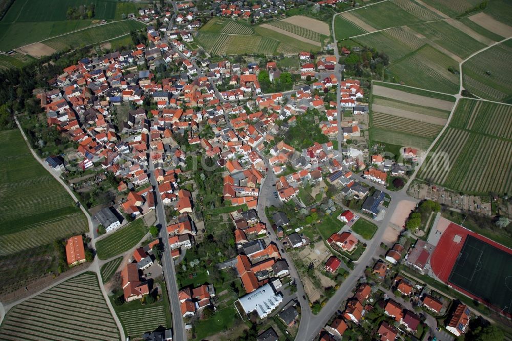 Spiesheim from above - Townscape Spiesheim in Rhineland-Palatinate