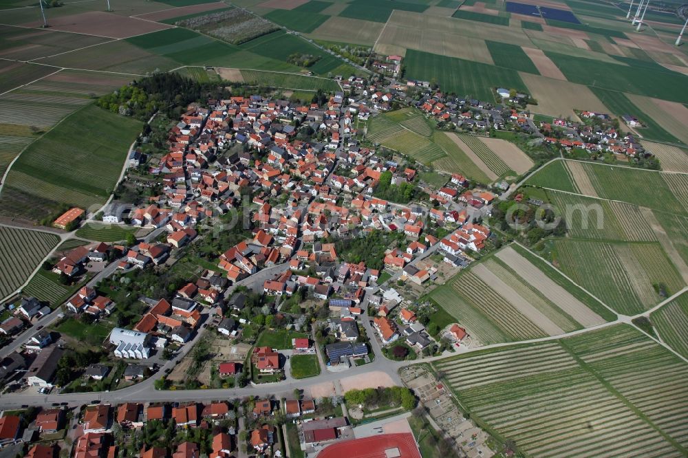 Spiesheim from the bird's eye view: Townscape Spiesheim in Rhineland-Palatinate