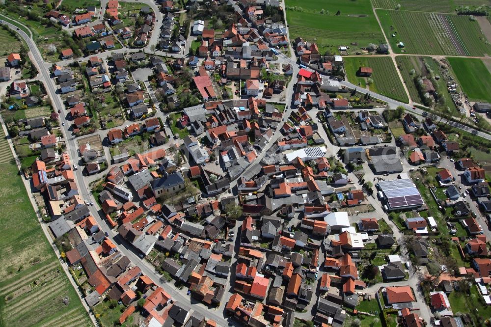 Aerial image Sulzheim - Townscape Sulzheim in Rhineland-Palatinate