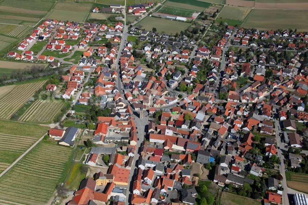 Aerial image Udenheim - Townscape Udenheim in Rhineland-Palatinate