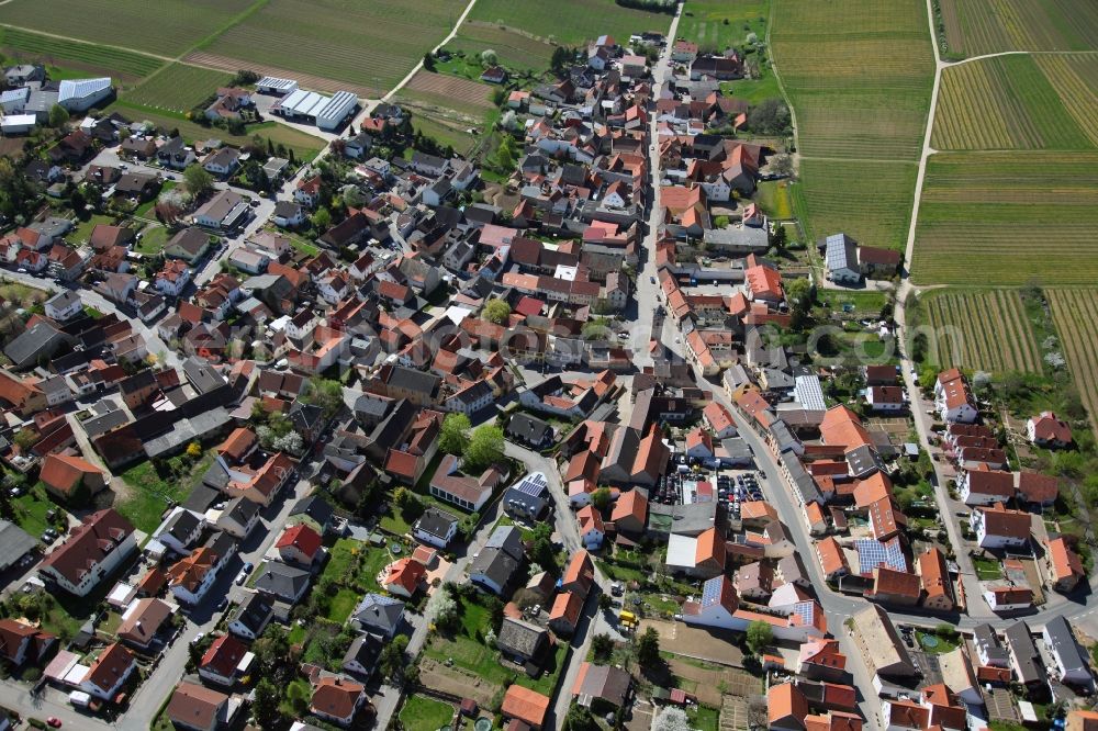 Udenheim from above - Townscape Udenheim in Rhineland-Palatinate