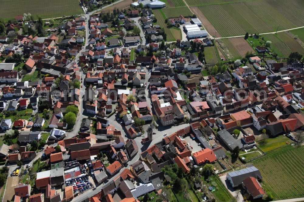 Udenheim from the bird's eye view: Townscape Udenheim in Rhineland-Palatinate