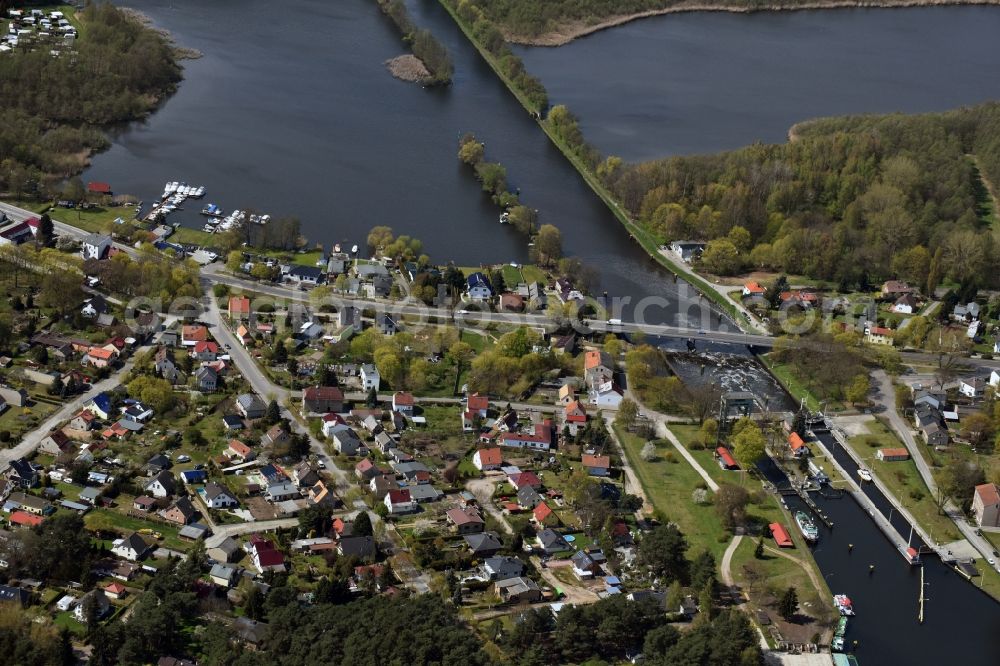 Aerial image Wernsdorf - Village on the river course of the Oder-Spree-Kanal in Wernsdorf in the state Brandenburg