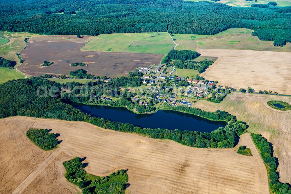 Zemitz from the bird's eye view: Town center of Hohensee on the banks of the Hohe See in Zemitz in the state Mecklenburg - Western Pomerania, Germany