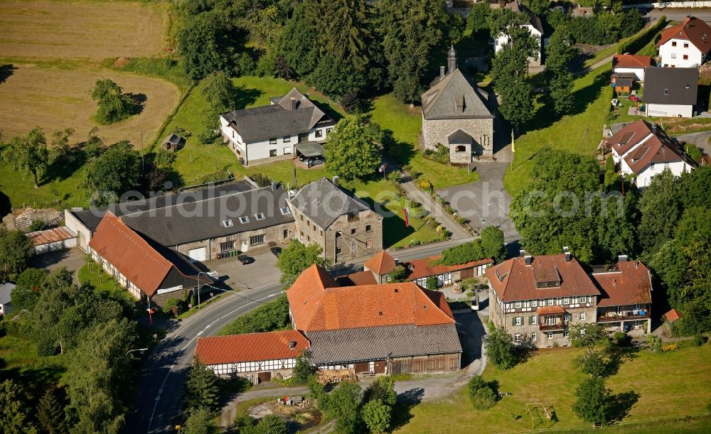 Aerial photograph Neuenrade - View of the town centre of Kuentrop in Neuenrade in the state North Rhine-Westphalia