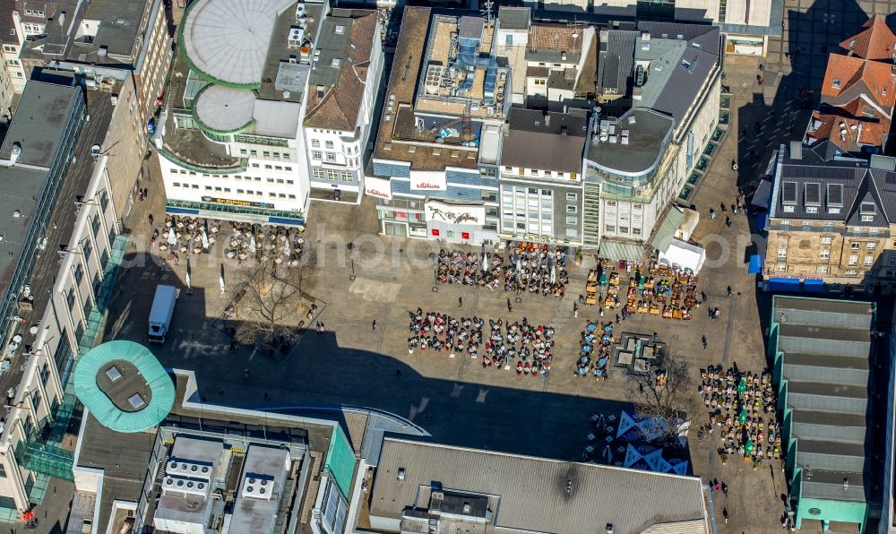 Aerial image Dortmund - Center market in Dortmund in the state North Rhine-Westphalia