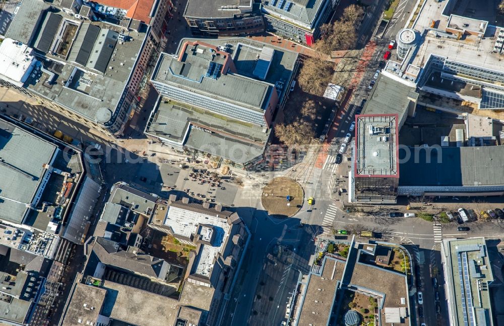 Aerial photograph Dortmund - Center market in Dortmund in the state North Rhine-Westphalia