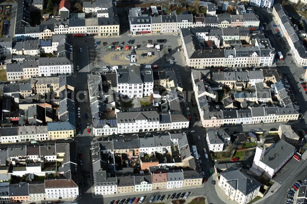 Aerial image Oelsnitz/Vogtl. - Center market in Oelsnitz/Vogtl. in the state Saxony