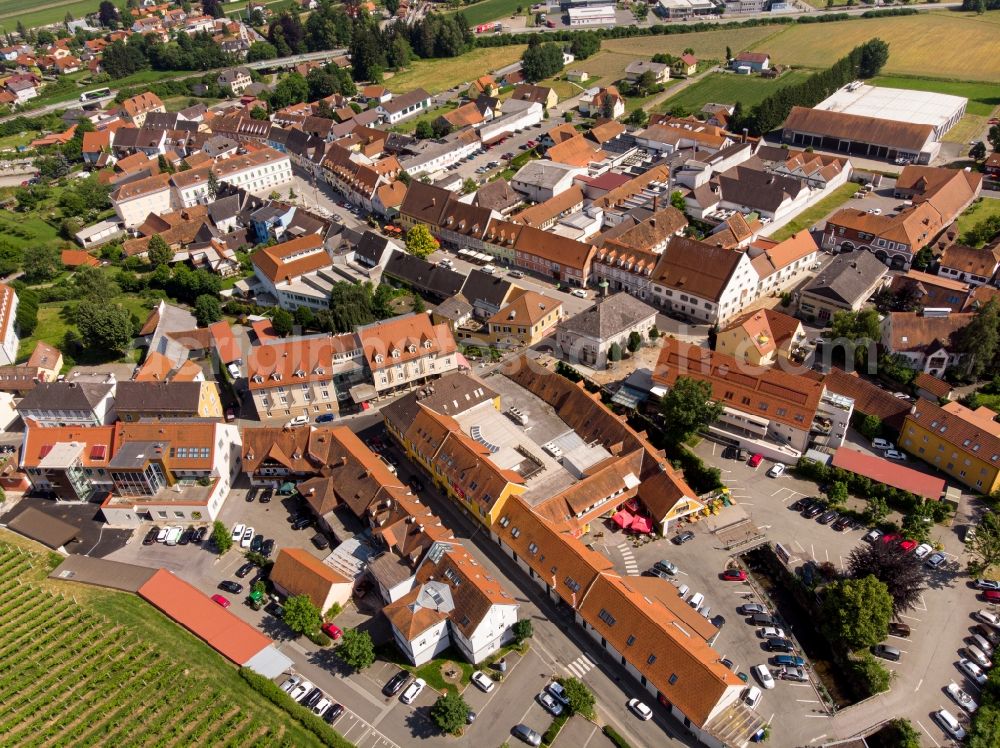 Aerial image Stainz - Center market in Stainz in Steiermark, Austria