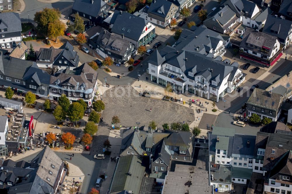 Winterberg from above - Center market in Winterberg in the state North Rhine-Westphalia