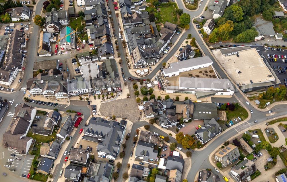 Winterberg from above - Center market in Winterberg in the state North Rhine-Westphalia