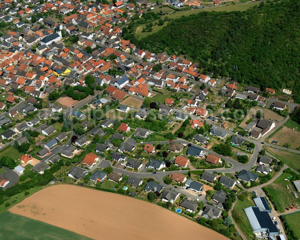 Aerial photograph Merxheim - View of the centre of Merxheim in the state Rhineland-Palatinate