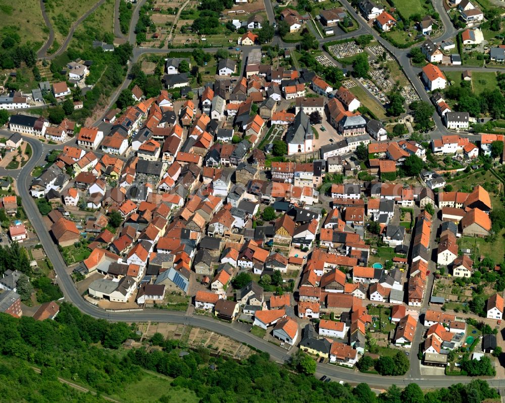 Aerial image Monzingen - View of the centre of Monzingen in the state Rhineland-Palatinate