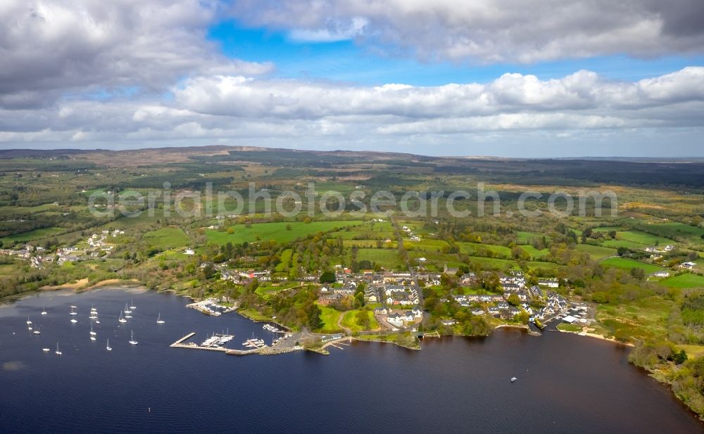 Aerial image Mountshannon - Center on the seacoast of North Atlantic Ocean in Mountshannon in Clare, Ireland