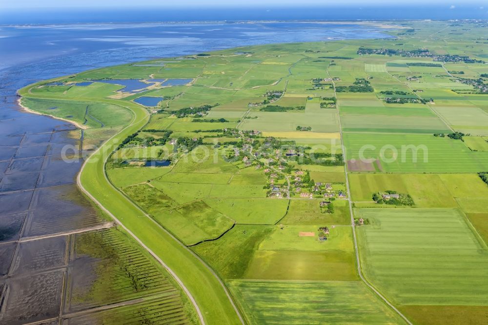 Aerial photograph Sylt-Ost - Center on the seacoast of North Sea on Sylt Island in Morsum-Osterende in the state Schleswig-Holstein