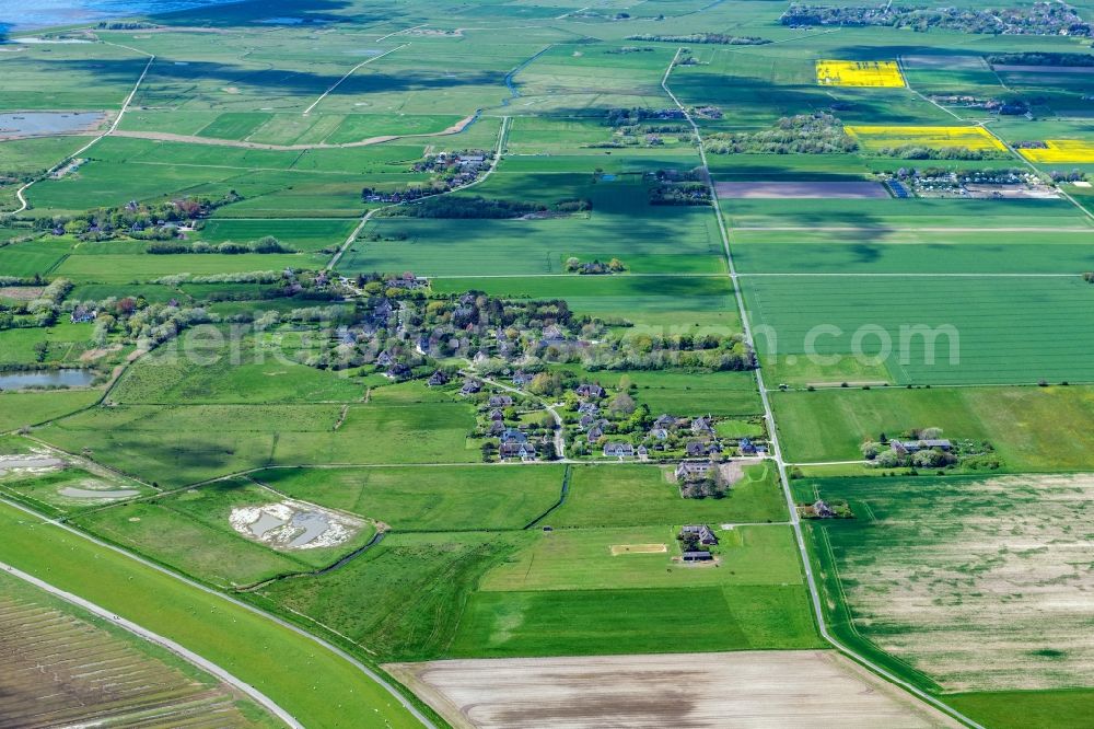 Sylt from above - Center on the seacoast of North Sea on Sylt Island in Morsum-Osterende in the state Schleswig-Holstein