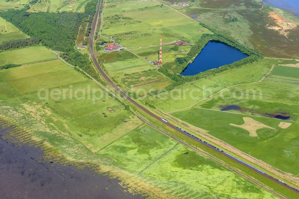 Aerial photograph Sylt-Ost - Center on the seacoast of North Sea on Sylt Island in Morsum in the state Schleswig-Holstein