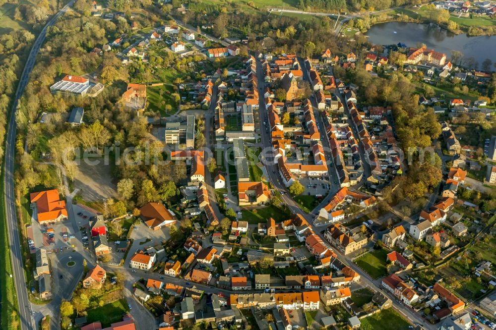 Penzlin from the bird's eye view: Center of Penzlin in Mecklenburg - Western Pomerania