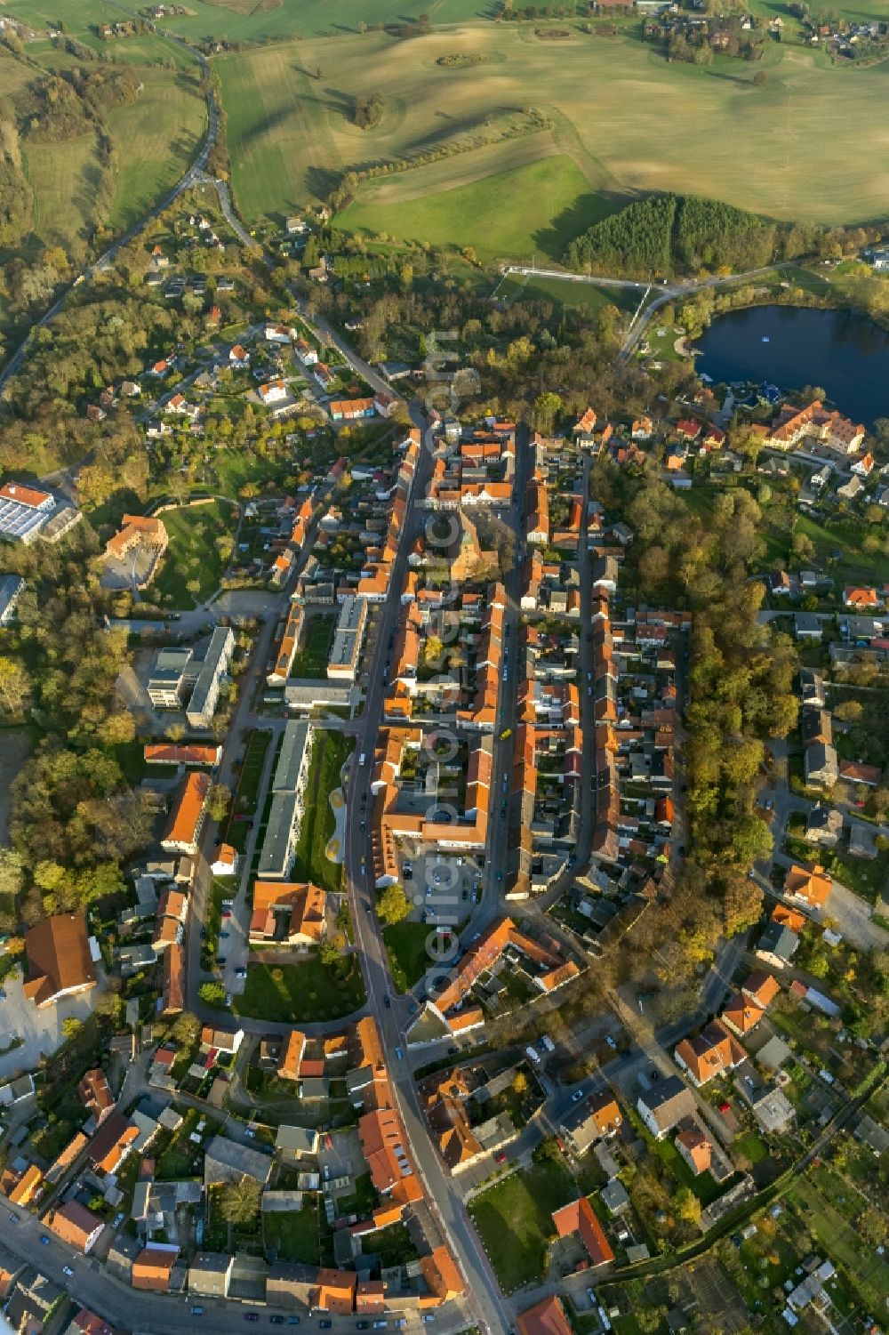 Aerial image Penzlin - Center of Penzlin in Mecklenburg - Western Pomerania