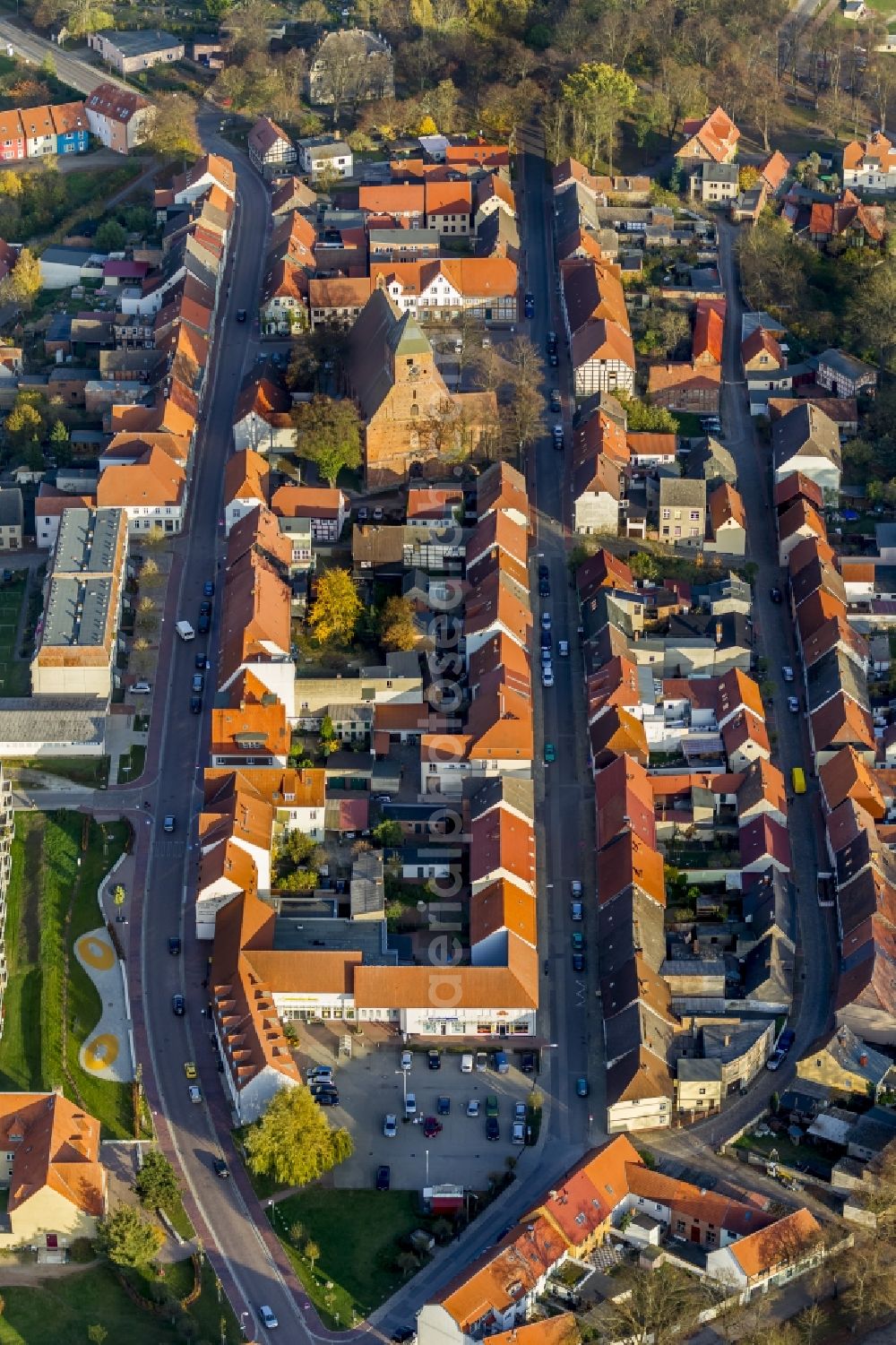 Aerial photograph Penzlin - Center of Penzlin in Mecklenburg - Western Pomerania