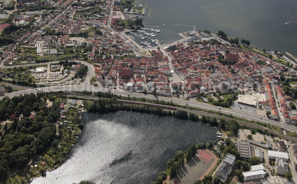 Aerial image Waren (Müritz) - Village on the banks of the area Binnenmueritz in Waren ( Mueritz ) in the state Mecklenburg - Western Pomerania