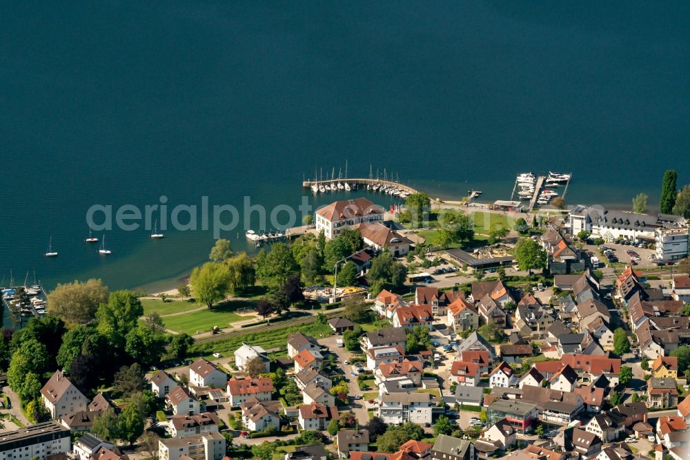 Aerial image Ludwigshafen - Village on the banks of the area of Lake of Constance in Ludwigshafen in the state Baden-Wurttemberg, Germany