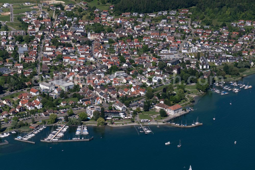 Aerial photograph Ludwigshafen - Village on the banks of the area of Lake of Constance in Ludwigshafen in the state Baden-Wurttemberg, Germany