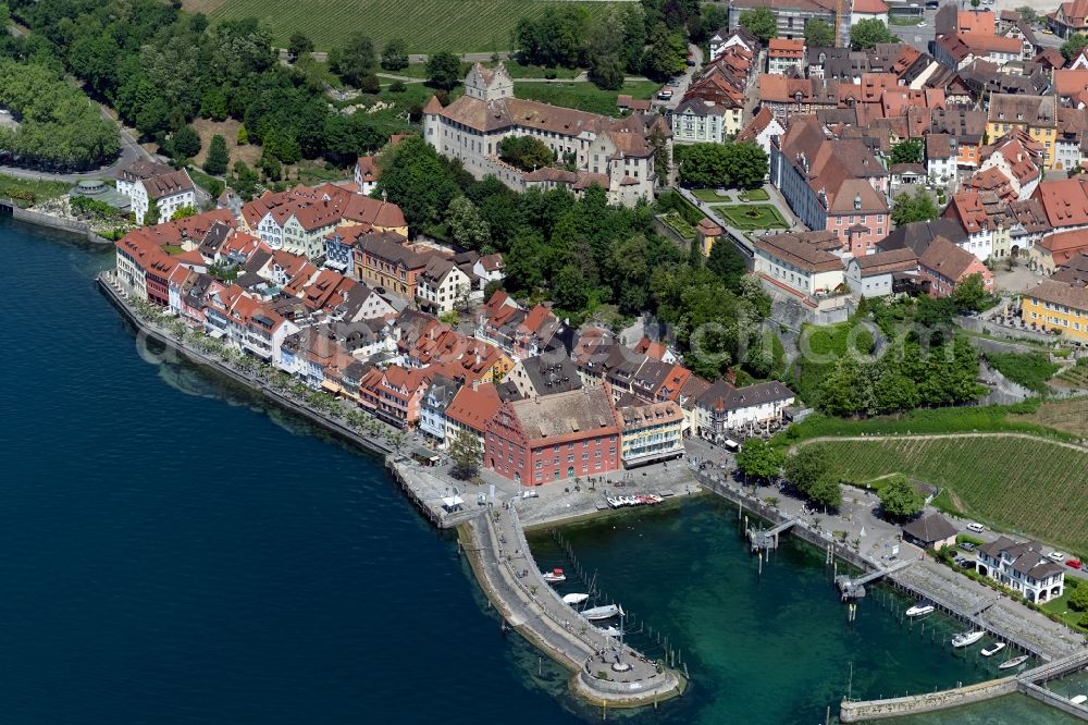 Aerial image Meersburg - Village on the banks of the area Lake Constance in Meersburg in the state Baden-Wuerttemberg