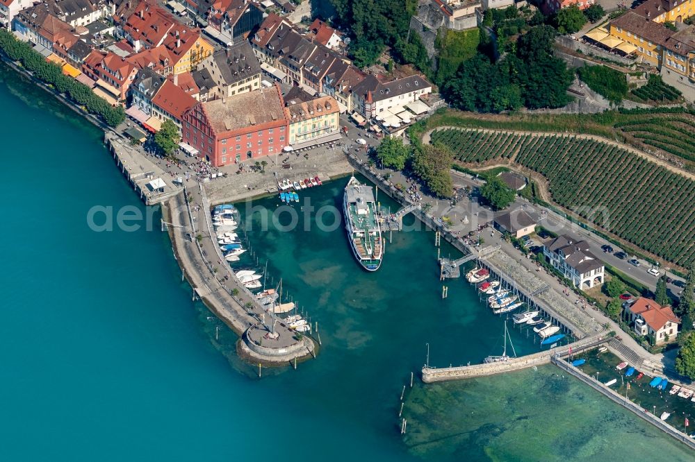 Aerial photograph Meersburg - Village on the banks of the area Lake Constance in Meersburg in the state Baden-Wurttemberg, Germany