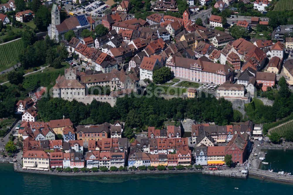 Meersburg from the bird's eye view: Village on the banks of the area Lake Constance - waterfront - in Meersburg in the state Baden-Wurttemberg, Germany