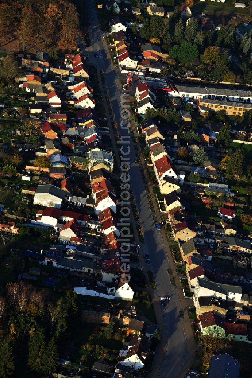 Zerpenschleuse from the bird's eye view: Village on the banks of the area Oder-Havel-Kanal - river course in Zerpenschleuse in the state Brandenburg, Germany