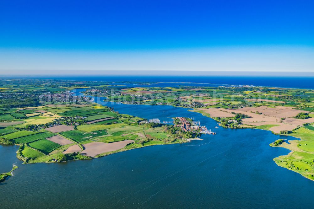 Aerial image Arnis - Village on the banks of the area Schlei in Arnis in the state Schleswig-Holstein
