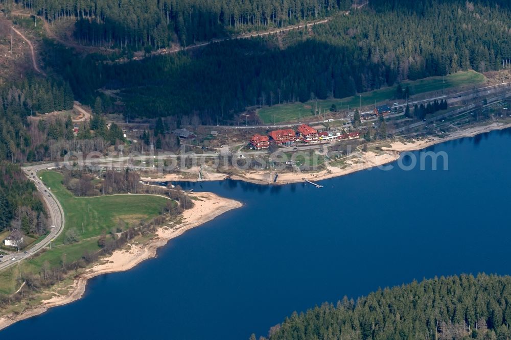 Aerial photograph Schluchsee - Village on the banks of the area Schluchsee in Schluchsee in the state Baden-Wuerttemberg, Germany