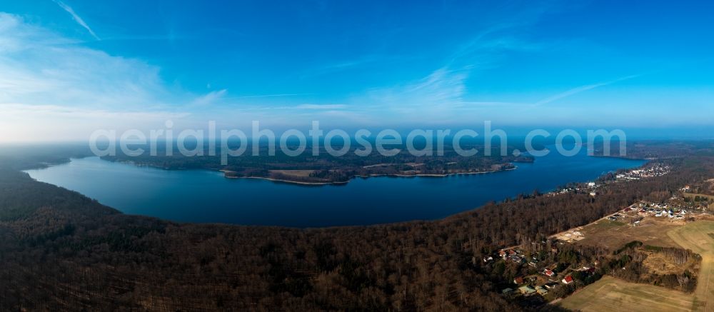 Aerial photograph Schorfheide - Village on the banks of the area on Ufer of Werbellinsee in Altenhof in the state Brandenburg, Germany