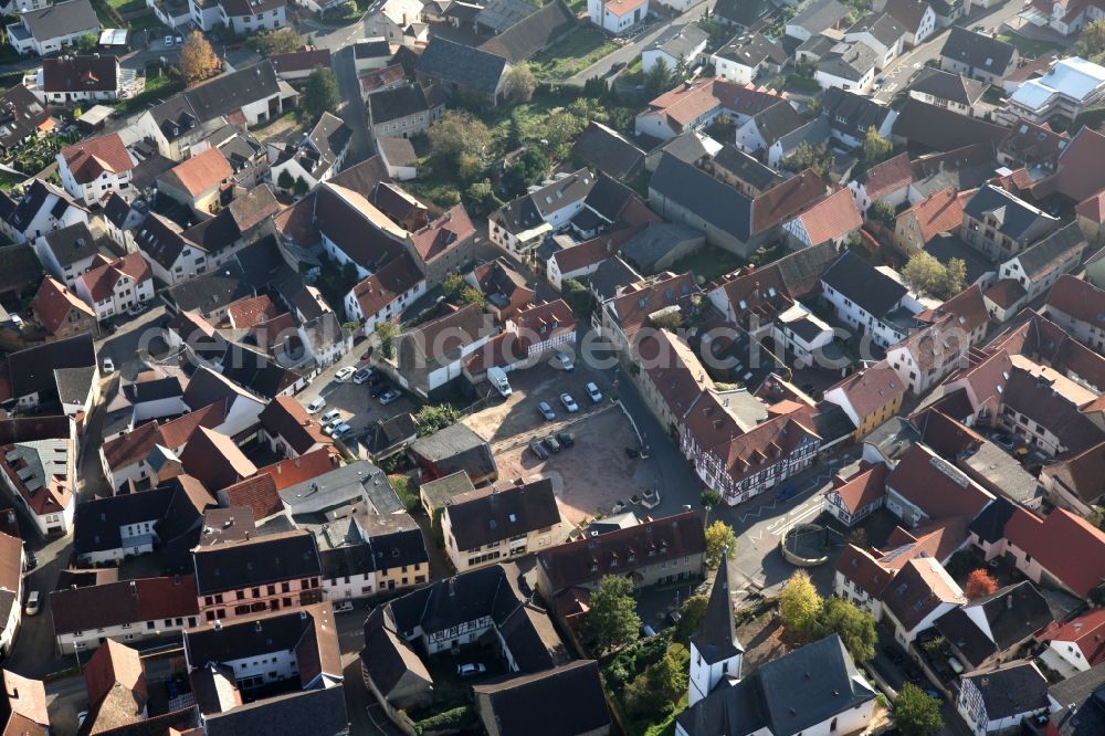 Essenheim from above - Essenheim in the Mainz-Bingen district in Rhineland-Palatinate