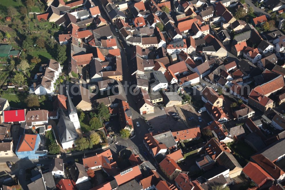 Aerial image Essenheim - Essenheim in the Mainz-Bingen district in Rhineland-Palatinate