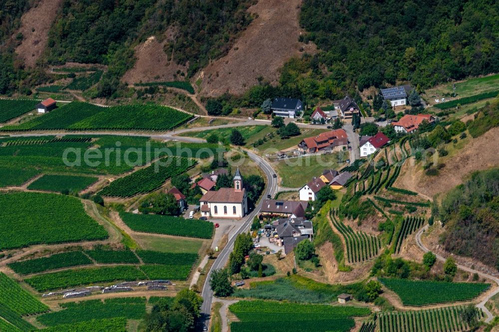 Vogtsburg im Kaiserstuhl from the bird's eye view: The district Alt Vogtsburg in Vogtsburg im Kaiserstuhl in the state Baden-Wurttemberg, Germany